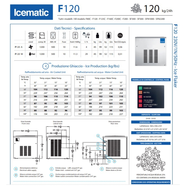 Ledo dribsnių generatorius Icematic F120A (10)